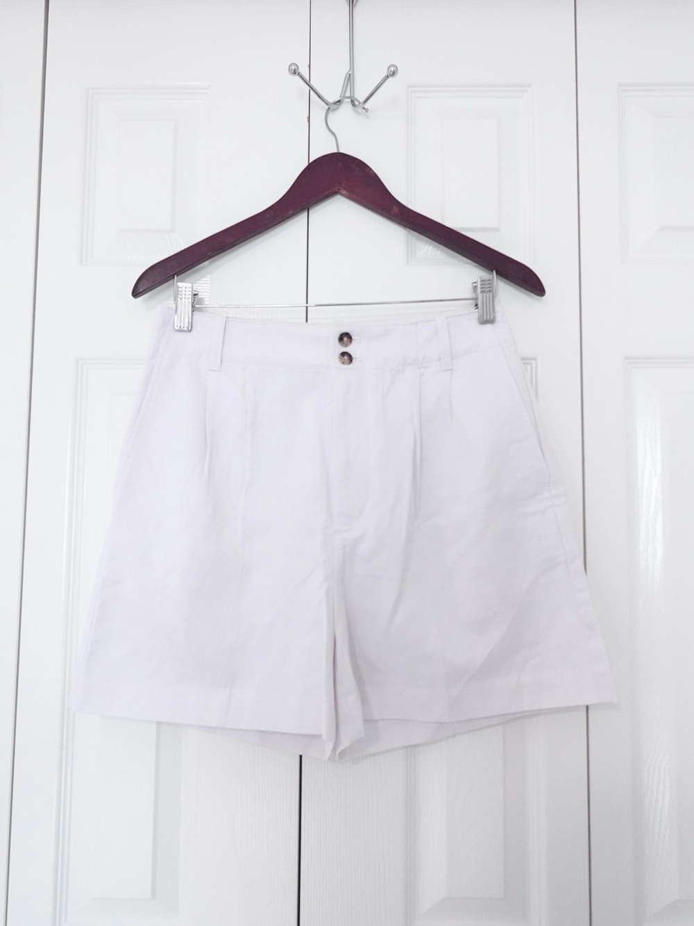 Madewell The Drapey Twill Pleated Short - White - NWT